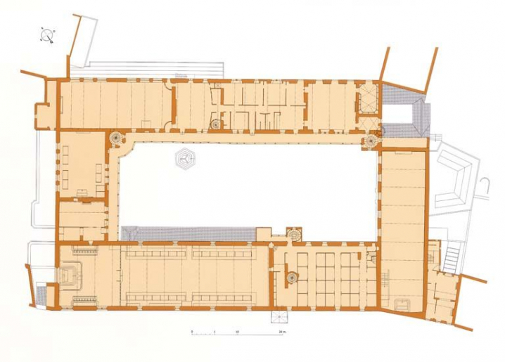 Plan du 1er étage. © Alain Morelière / Région Bourgogne-Franche-Comté, Inventaire du patrimoine - 2004