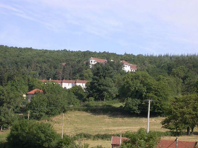 Vue générale du bâtiment dans la forêt. © Sylvie Le Clech / Région Bourgogne-Franche-Comté, Inventaire du patrimoine - 2004