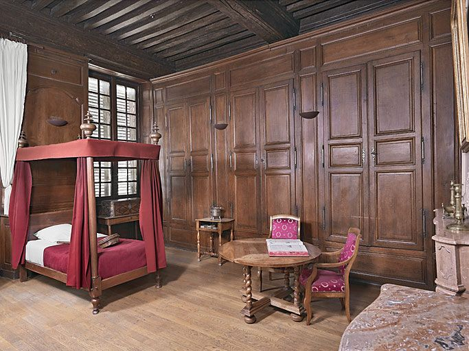 Aile gauche : chambre à l'étage. © Thierry Kuntz / Région Bourgogne-Franche-Comté, Inventaire du patrimoine - 2010