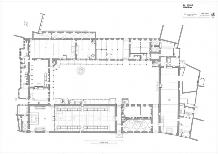 plan régulier du rez-de-chaussée © Alain Morelière / Région Bourgogne-Franche-Comté, Inventaire du patrimoine - 2010