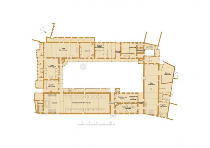 plan régulier du rez-de-chaussée © Alain Morelière / Région Bourgogne-Franche-Comté, Inventaire du patrimoine - 2010