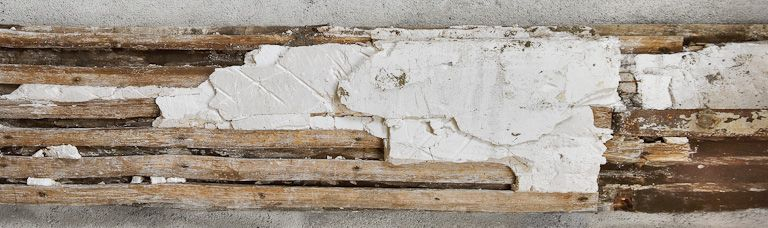 Détail de mise en oeuvre : lattis. © Pierre-Marie Barbe-Richaud / Région Bourgogne-Franche-Comté, Inventaire du patrimoine - 2010