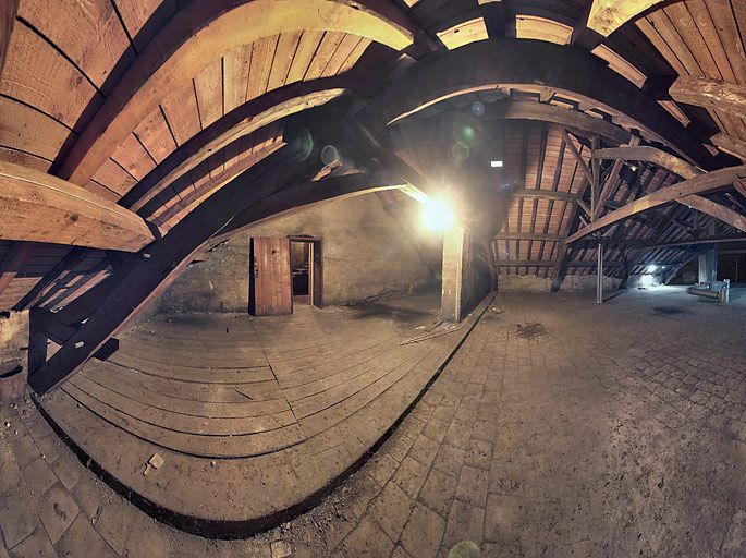Combles du bâtiment principal. © Thierry Kuntz / Région Bourgogne-Franche-Comté, Inventaire du patrimoine - 2010