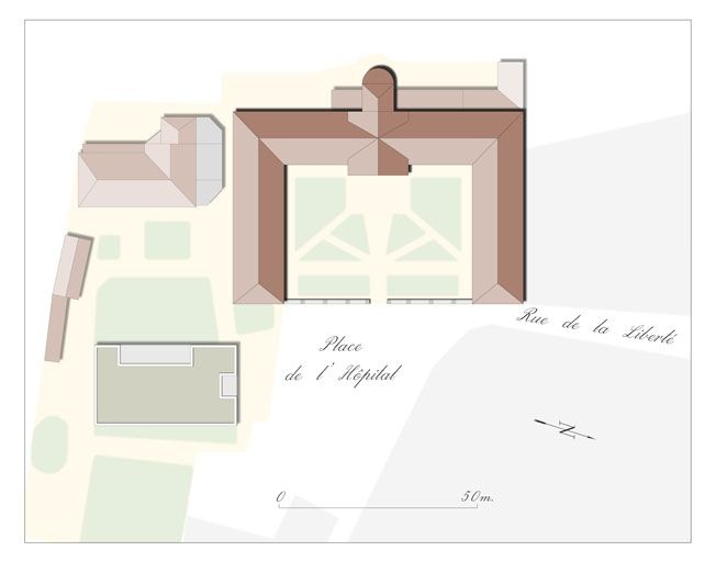 plan-masse © Alain Morelière / Région Bourgogne-Franche-Comté, Inventaire du patrimoine - 2010
