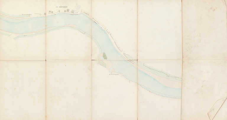 La Seille : profils de Louhans à La Truchère. Détail du port de La Truchère. (Archives VNF-direction territoriale Centre-Bourgogne ; subdivision de Montceau-les-Mines) © Jean-Luc  Duthu (reproduction) / Région Bourgogne-Franche-Comté, Inventaire du patrimoine - 2010