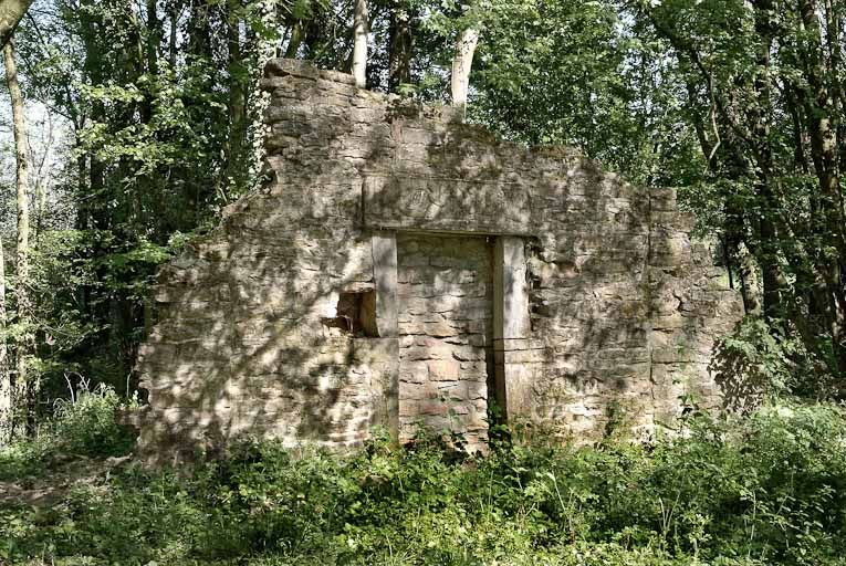 Ruines de l'église Saint-Maurice. Située sur la rive gauche de la Seille, cette église est l'une des plus anciennes fondées dans cette vallée. © Jean-Luc Duthu / Région Bourgogne-Franche-Comté, Inventaire du patrimoine - 2010