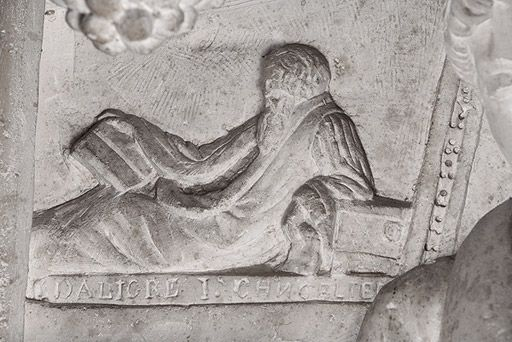 Détail : reproduction de la statue funéraire du chancelier Etienne Ier d'Aligre. © Pierre-Marie Barbe-Richaud / Région Bourgogne-Franche-Comté, Inventaire du patrimoine - 2010