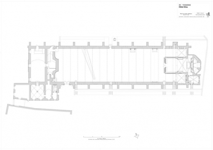 plan régulier du rez-de-chaussée, niveau inférieur © Alain Morelière / Région Bourgogne-Franche-Comté, Inventaire du patrimoine - 2010