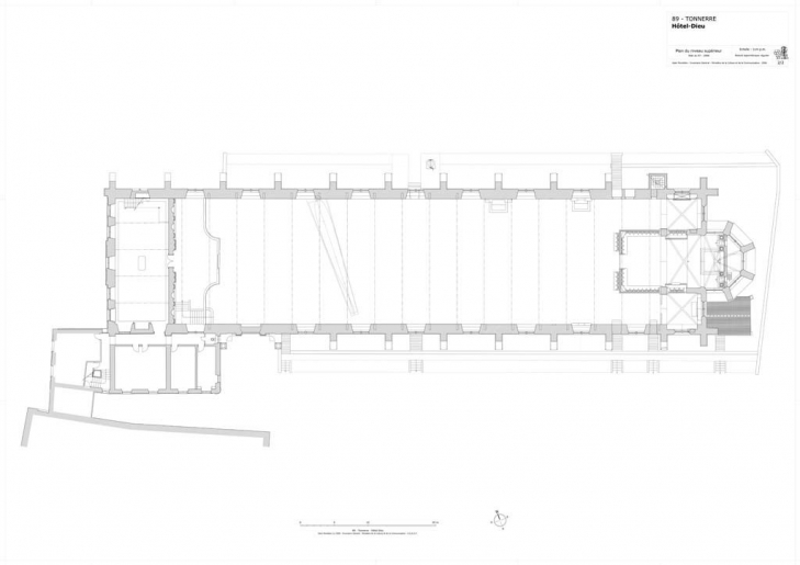 plan régulier du rez-de-chaussée, niveau supérieur © Alain Morelière / Région Bourgogne-Franche-Comté, Inventaire du patrimoine - 2010