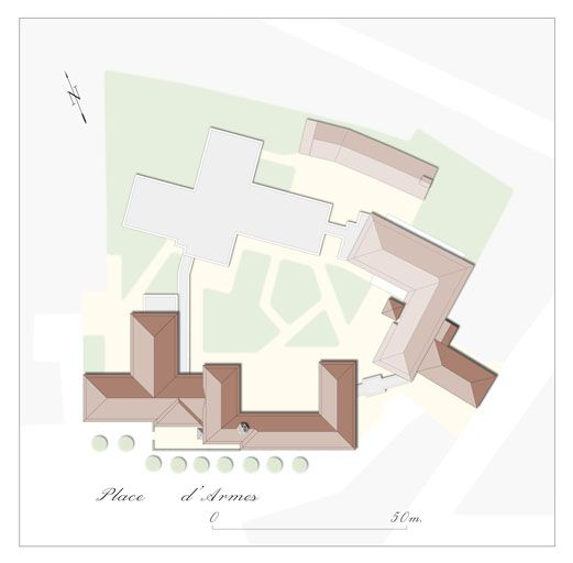 Plan-masse © Alain Morelière / Région Bourgogne-Franche-Comté, Inventaire du patrimoine - 2011