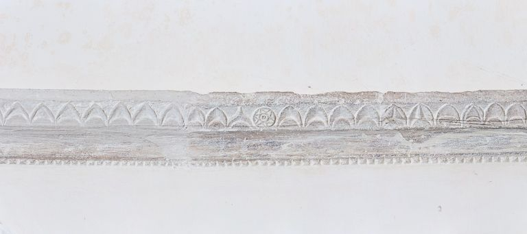 Détail corniche gauche de la travée du choeur. © Pierre-Marie Barbe-Richaud / Région Bourgogne-Franche-Comté, Inventaire du patrimoine - 2011