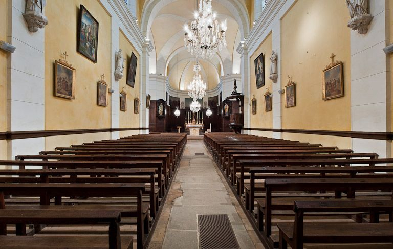 Vue d'ensemble depuis l'entrée de l'église. © Pierre-Marie Barbe-Richaud / Région Bourgogne-Franche-Comté, Inventaire du patrimoine - 2011