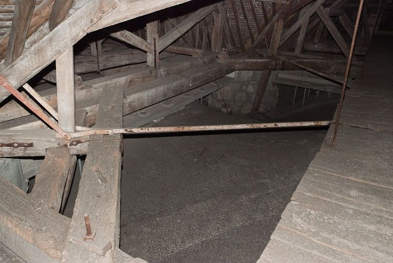 Comble du bras gauche du transept. © Pierre-Marie Barbe-Richaud / Région Bourgogne-Franche-Comté, Inventaire du patrimoine - 2011