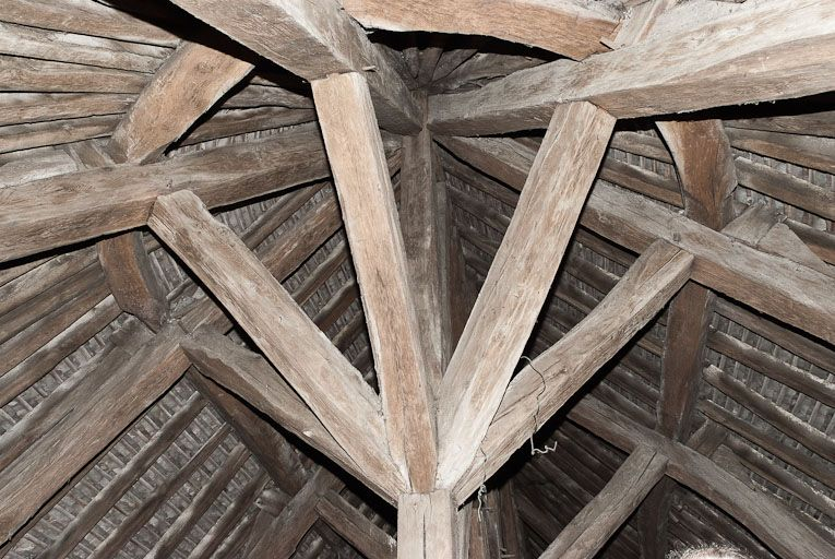 Charpente de croupe de l'abside. © Pierre-Marie Barbe-Richaud / Région Bourgogne-Franche-Comté, Inventaire du patrimoine - 2011