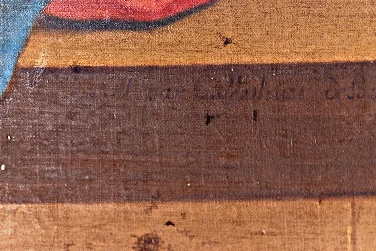 Détail de la signature. © Pierre-Marie Barbe-Richaud / Région Bourgogne-Franche-Comté, Inventaire du patrimoine - 2011