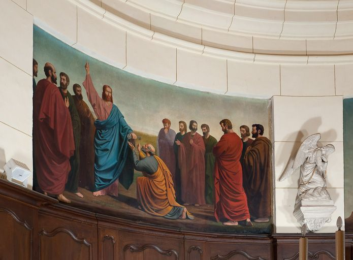 Remise des clefs à saint Pierre. © Pierre-Marie Barbe-Richaud / Région Bourgogne-Franche-Comté, Inventaire du patrimoine - 2011