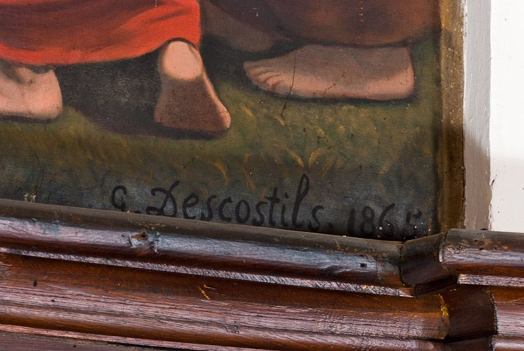 Remise des clefs à saint Pierre : signature. © Pierre-Marie Barbe-Richaud / Région Bourgogne-Franche-Comté, Inventaire du patrimoine - 2011