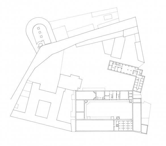plan schématique du deuxième niveau © Claudine Hugonnet-Berger / Région Bourgogne-Franche-Comté, Inventaire du patrimoine - 2012