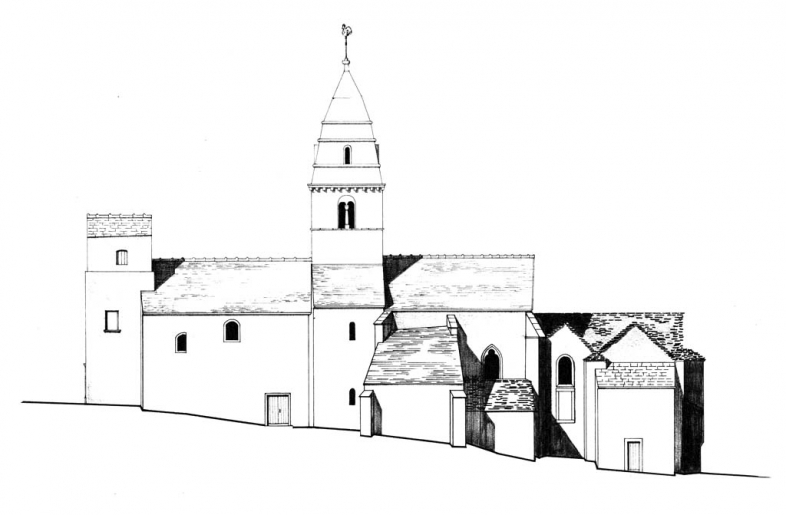 Façade latérale droite, avec ombres portées. © Jean-Michel (ABF de la Côte-d'or) Marouze / Région Bourgogne-Franche-Comté, Inventaire du patrimoine - 2012