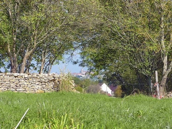 Vue sur Vézelay depuis l'enclos de la maladrerie. © Cécile Lestienne, Virginie Malherbe / Région Bourgogne-Franche-Comté, Inventaire du patrimoine - 2012