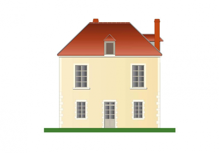 Dessin de la maison éclusière. © Alain Morelière / Région Bourgogne-Franche-Comté, Inventaire du patrimoine - 2014