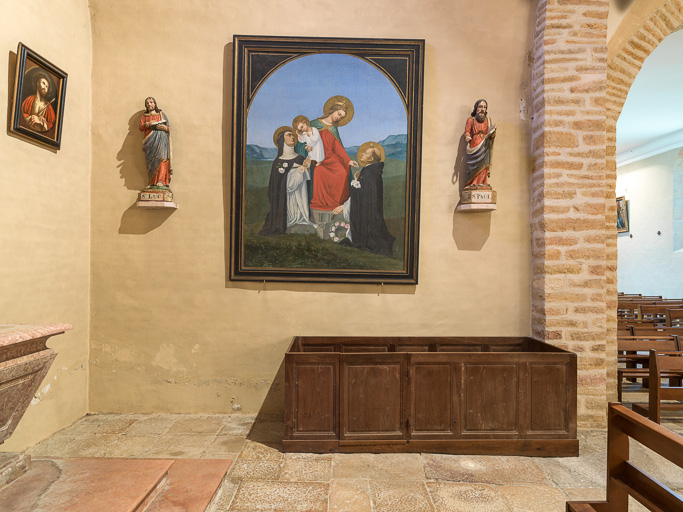 Vue du mur ouest du bras sud. © Pierre-Marie Barbe-Richaud / Région Bourgogne-Franche-Comté, Inventaire du patrimoine - 2015