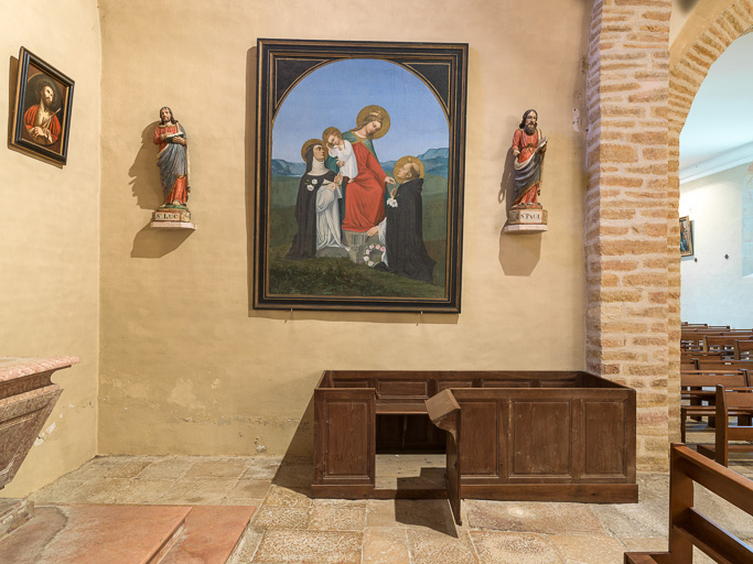 Vue du mur ouest du bras sud. © Pierre-Marie Barbe-Richaud / Région Bourgogne-Franche-Comté, Inventaire du patrimoine - 2015