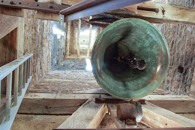 Vue depuis le plancher du beffroi. © Pierre-Marie Barbe-Richaud / Région Bourgogne-Franche-Comté, Inventaire du patrimoine - 2015