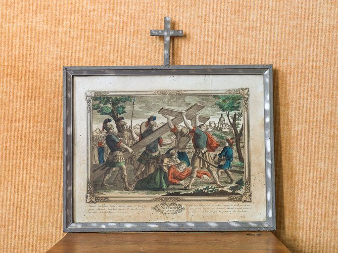 Neuvième station : Jésus tombe pour la 3e fois. © Pierre-Marie Barbe-Richaud / Région Bourgogne-Franche-Comté, Inventaire du patrimoine - 2015