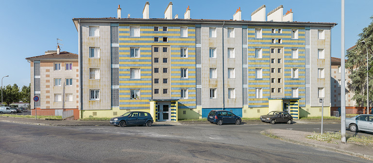 Bâtiment A, façade antérieure est. © Thierry Kuntz / Région Bourgogne-Franche-Comté, Inventaire du patrimoine - 2015