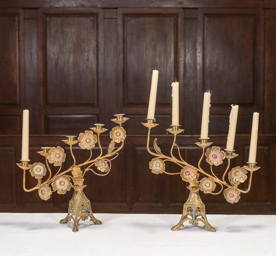 Paire de chandeliers. © Pierre-Marie Barbe-Richaud / Région Bourgogne-Franche-Comté, Inventaire du patrimoine - 2016