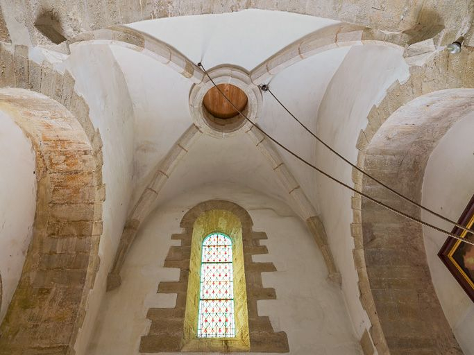 Voûte de la travée sous clocher. © Pierre-Marie Barbe-Richaud / Région Bourgogne-Franche-Comté, Inventaire du patrimoine - 2016