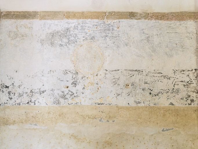 Traces de peintures murales dans la nef. © Pierre-Marie Barbe-Richaud / Région Bourgogne-Franche-Comté, Inventaire du patrimoine - 2016