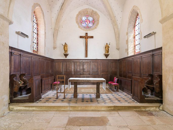 Vue d'ensemble du choeur. © Pierre-Marie Barbe-Richaud / Région Bourgogne-Franche-Comté, Inventaire du patrimoine - 2016