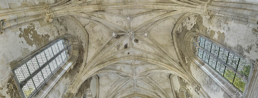 Intérieur de la chapelle : voûtes de la nef. © Thierry Kuntz / Région Bourgogne-Franche-Comté, Inventaire du patrimoine - 2018