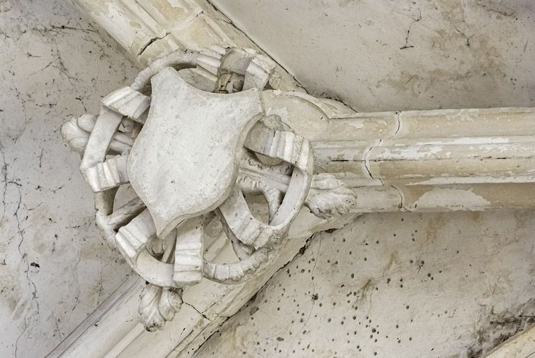 Intérieur de la chapelle : clef de voûtes. © Thierry Kuntz / Région Bourgogne-Franche-Comté, Inventaire du patrimoine - 2018
