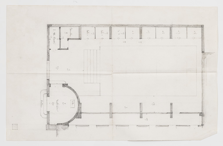 Piscine, projet, plan (vers 1866). © Pierre-Marie Barbe-Richaud / Région Bourgogne-Franche-Comté, Inventaire du patrimoine - 2019 Piscine, projet, plan (vers 1866). © Pierre-Marie Barbe-Richaud / Région Bourgogne-Franche-Comté, Inventaire du patrimoine - 2019