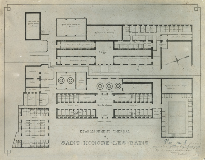 Projet de transformation et d'agrandissement (1899) de Gavillon, plan. © Pierre-Marie Barbe-Richaud / Région Bourgogne-Franche-Comté, Inventaire du patrimoine - 2019 Projet de transformation et d'agrandissement (1899) de Gavillon, plan. © Pierre-Marie Barbe-Richaud / Région Bourgogne-Franche-Comté, Inventaire du patrimoine - 2019