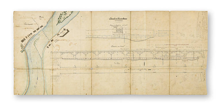 Dessins du pont de Seurre à joindre à notre rapport en date de ce jour sur la demande de diverses chambres de Commerce. 24 septembre 1856. © Thierry Kuntz / Région Bourgogne-Franche-Comté, Inventaire du patrimoine - 2019 Dessins du pont de Seurre à joindre à notre rapport en date de ce jour sur la demande de diverses chambres de Commerce. 24 septembre 1856. © Thierry Kuntz / Région Bourgogne-Franche-Comté, Inventaire du patrimoine - 2019