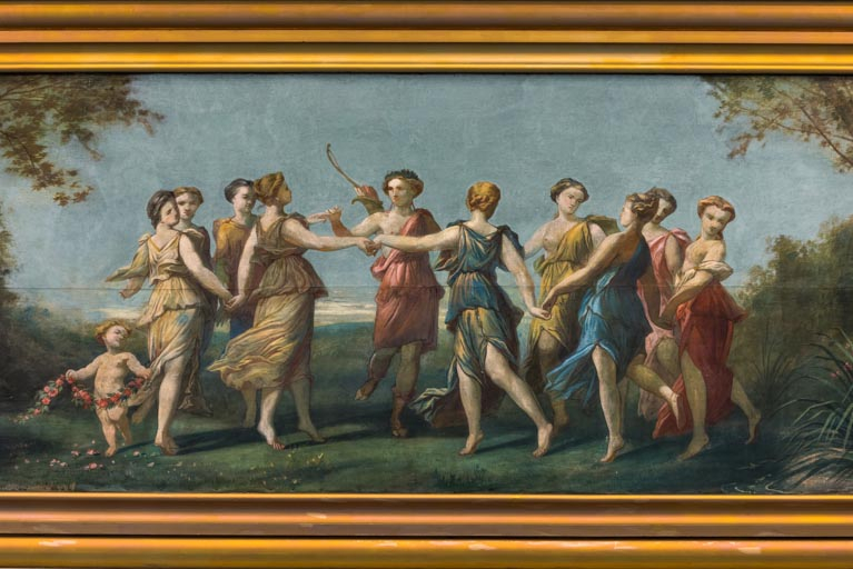 théâtre peinture monumentale © Pierre-Marie Barbe-Richaud / Région Bourgogne-Franche-Comté, Inventaire du patrimoine - 2022  théâtre peinture monumentale © Pierre-Marie Barbe-Richaud / Région Bourgogne-Franche-Comté, Inventaire du patrimoine - 2022