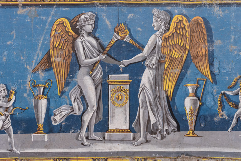 théâtre peinture monumentale © Pierre-Marie Barbe-Richaud / Région Bourgogne-Franche-Comté, Inventaire du patrimoine - 2023  théâtre peinture monumentale © Pierre-Marie Barbe-Richaud / Région Bourgogne-Franche-Comté, Inventaire du patrimoine - 2023