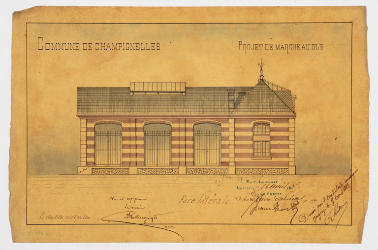 halle cinéma © Pierre-Marie Barbe-Richaud / Région Bourgogne-Franche-Comté, Inventaire du patrimoine - 2023  halle cinéma © Pierre-Marie Barbe-Richaud / Région Bourgogne-Franche-Comté, Inventaire du patrimoine - 2023