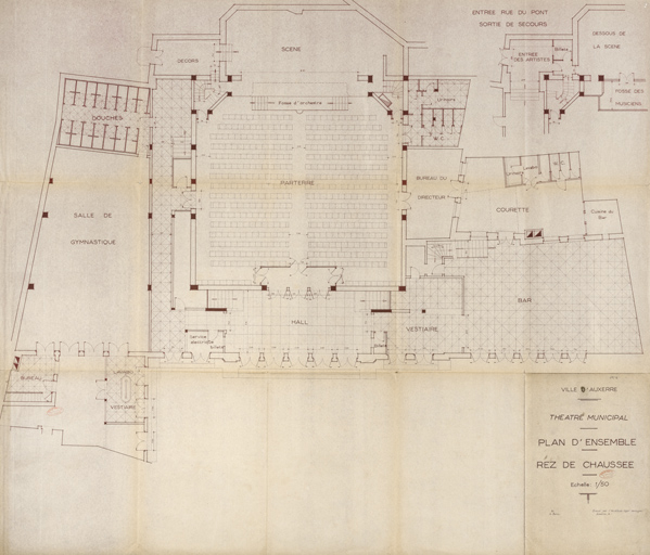  maison du peuple théâtre © Pierre-Marie Barbe-Richaud / Région Bourgogne-Franche-Comté, Inventaire du patrimoine - 2023