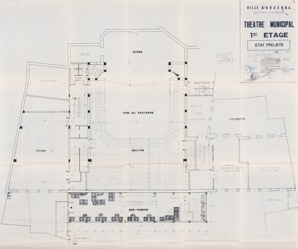  théâtre maison du peuple © Pierre-Marie Barbe-Richaud / Région Bourgogne-Franche-Comté, Inventaire du patrimoine - 2023
