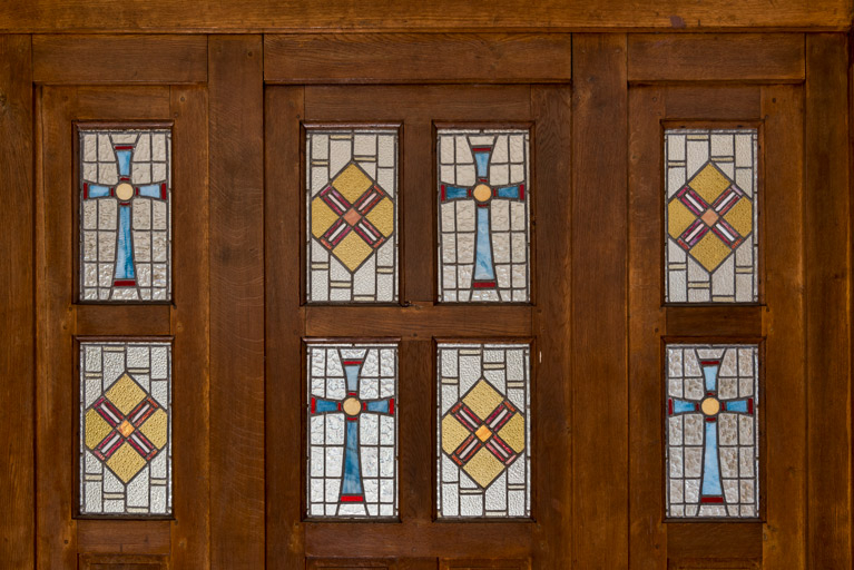 verrière © Pierre-Marie Barbe-Richaud / Région Bourgogne-Franche-Comté, Inventaire du patrimoine - 2023  verrière © Pierre-Marie Barbe-Richaud / Région Bourgogne-Franche-Comté, Inventaire du patrimoine - 2023