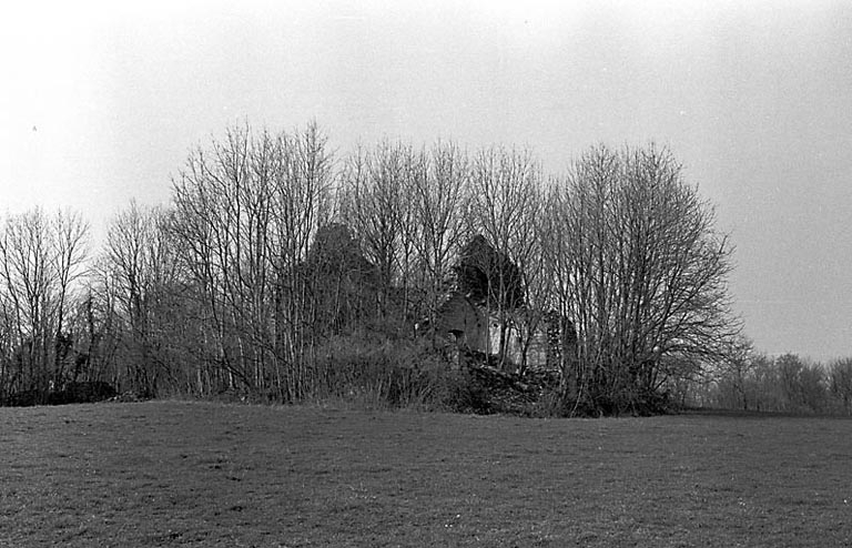 Vue générale des ruines. © Guy Forestier / Région Bourgogne-Franche-Comté, Inventaire du patrimoine - 1974