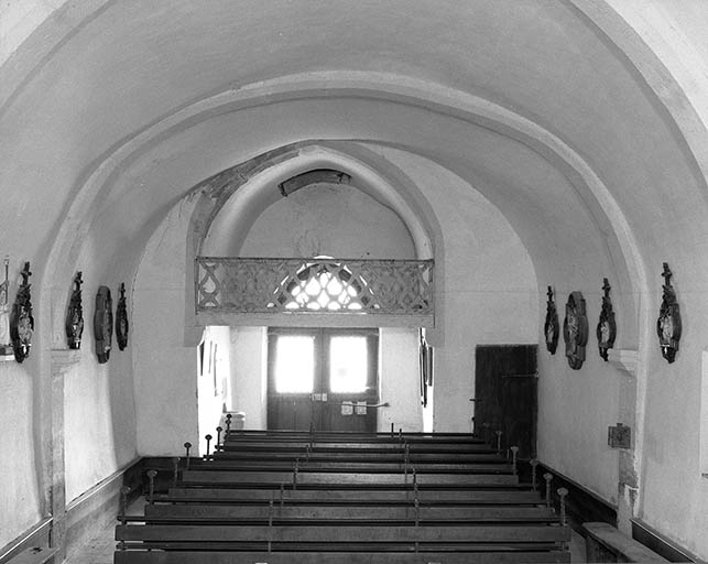 Nef vue depuis le choeur. © Yves Sancey / Région Bourgogne-Franche-Comté, Inventaire du patrimoine - 1975