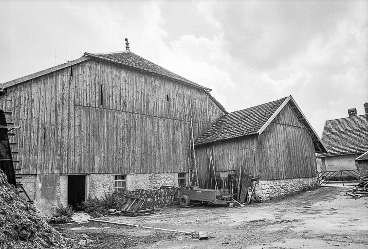 Pignon postérieur. © Liliane Hamelin / Région Bourgogne-Franche-Comté, Inventaire du patrimoine - 1975