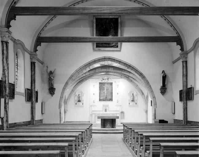 Nef et choeur vus depuis l'entrée. © Yves Sancey / Région Bourgogne-Franche-Comté, Inventaire du patrimoine - 1975