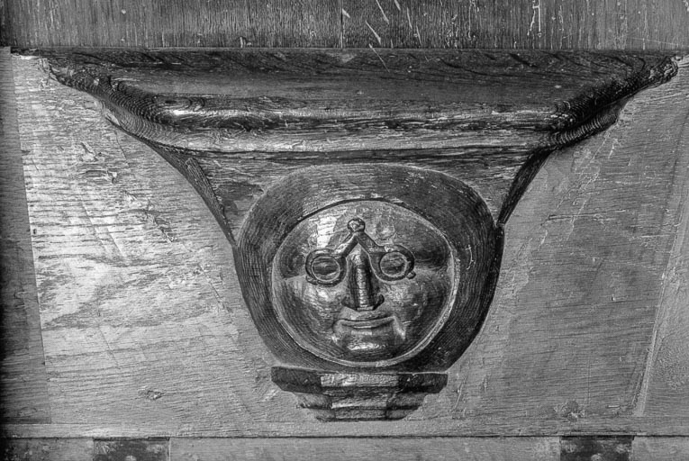 Stalles nord, n° 24, miséricorde. © Yves Sancey / Région Bourgogne-Franche-Comté, Inventaire du patrimoine - 1975